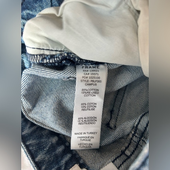 FRAME - Campus High Waisted Pleated Barrel Jeans Size 24 - Picture 8 of 12